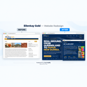 Ellenkay Gold Before & After Redesign Website
