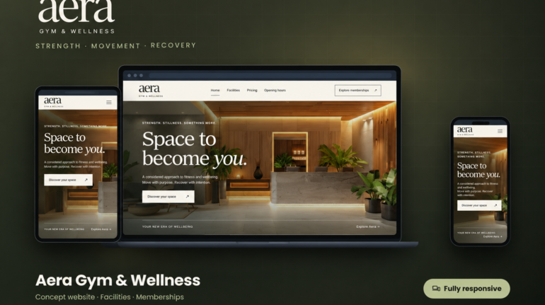 Aera Gym Website